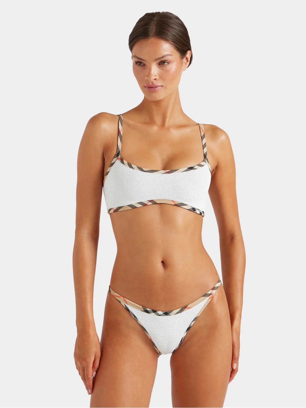 NWT Burberry x Hunza G Tyler Bikini in
White/Check